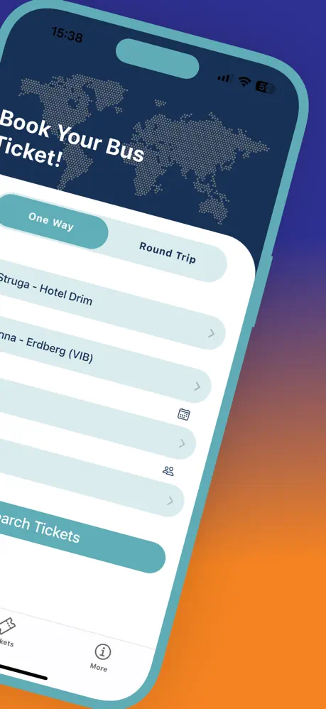 EuroBus mobile app route and passenger search